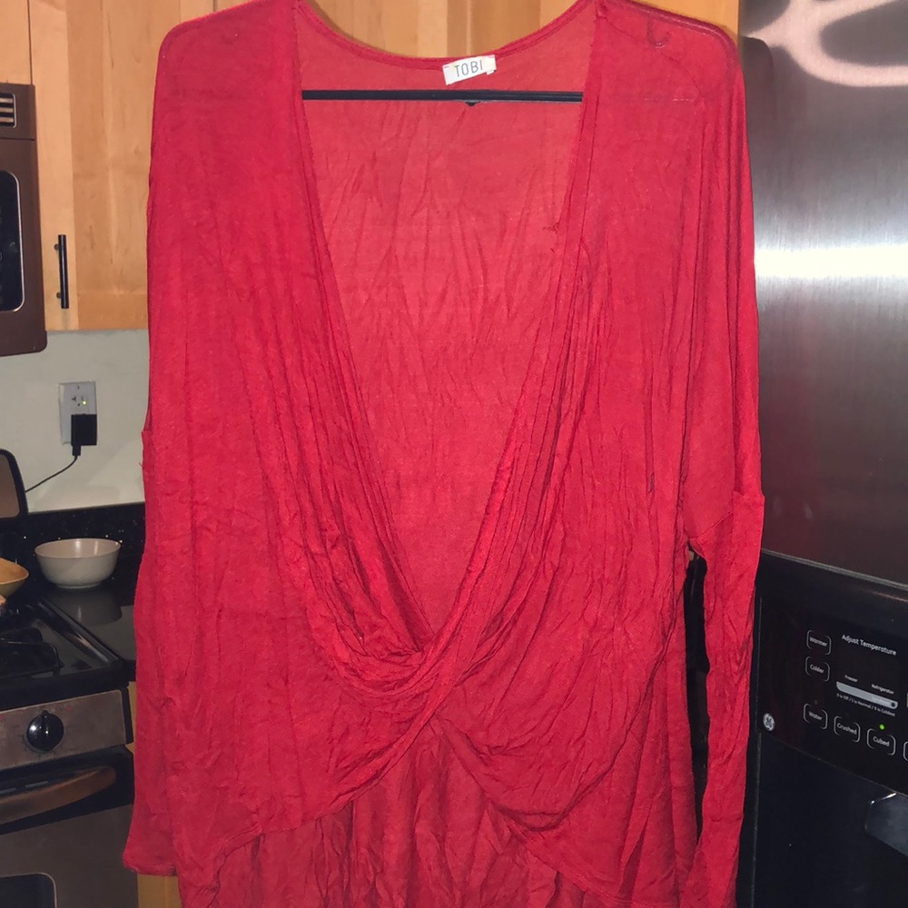 Long sleeve cross top